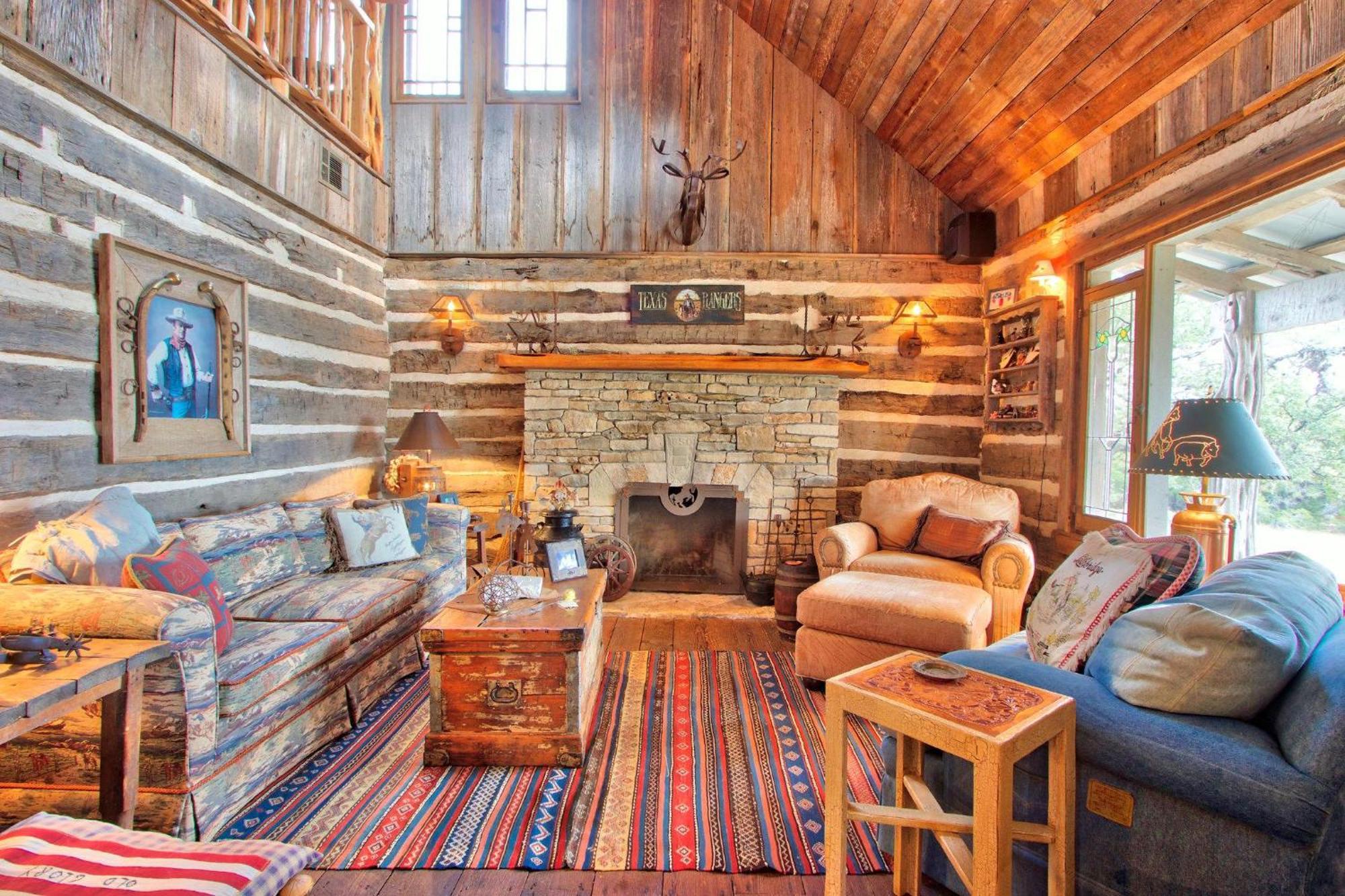 Log Cabin At Old Glory Ranch Wimberley Dış mekan fotoğraf