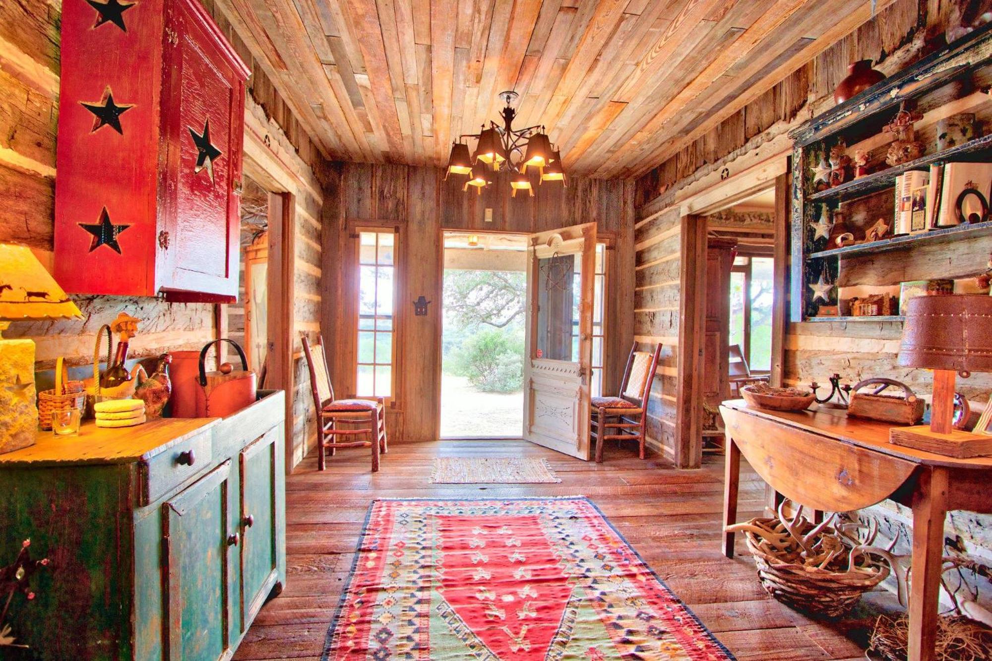 Log Cabin At Old Glory Ranch Wimberley Dış mekan fotoğraf